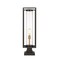 Z-Lite Dunbroch 1 Light Outdoor Pier Mounted Fixture, Deep Bronze + Outdoor Brass & Clear 584PHBS-SQPM-DBZ - alternate 5